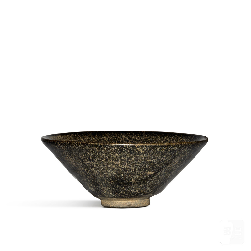 南宋 建窰褐釉笠式盌 - 图6